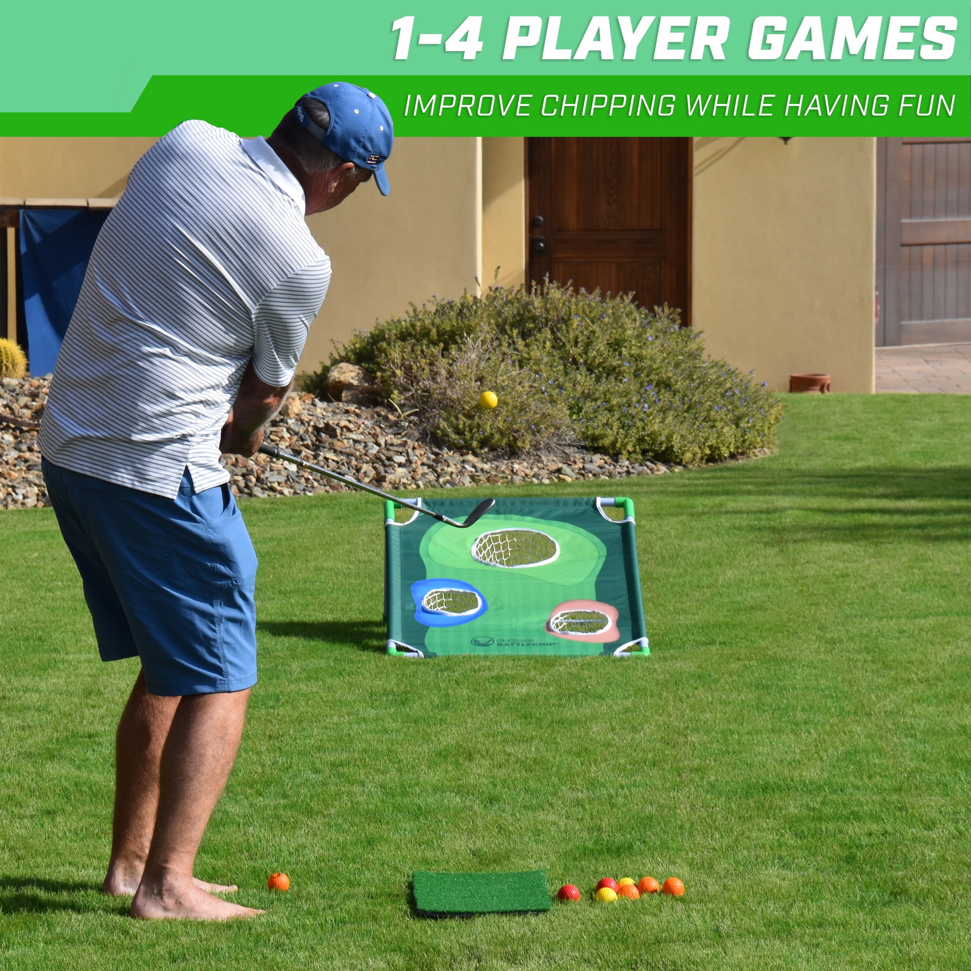 GoSports Golf Simulator - BATTLECHIP: Golf and Cornhole Hybrid