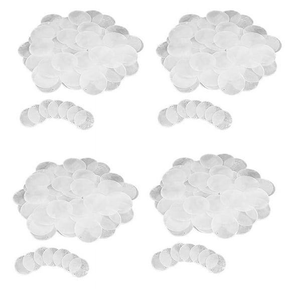 240Pcs 2 Inch Round Capiz Shells with 2 Holes Round Natural Shell White Shells for Wind Chimes Jewelry Making Home Decor