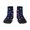 3 Black, variant on Sea Jellyfish Pattern Quarter Crew Socks,Toe Seamed Ankle Socks,Cotton Cushioned Breathable Athletic Crew Sports Socks