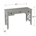 thumbnail image 3 of SEI Furniture Endorville Engineered Wood Writing Desk with Storage in Gray, 3 of 4
