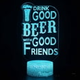 thumbnail image 1 of Lámpara decorativa de anime Night Light Drink Good Bear con amigos, 1 of 1