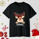 thumbnail image 3 of Camisa con estampado de ciervos para niño y niña favorita de Papá Noel, atuendo de fiesta navideña para niños y niñas, ropa de vacaciones de invierno para niños, camiseta de manga raglán Chold, 3 of 5