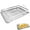 Silver, variant on Oven Air Fryer Basket and Tray: Stainless Steel Air Fryer Pan Crisper Tray for Oven, Air Fryer Basket for Oven, 13"L x9" W Non-Stick Baking Sheet with Wire Rack, Microwave Bacon Tray (Grey)