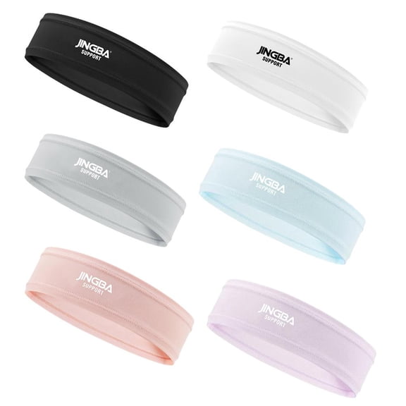 6pcs Workout Headbands, Elastic and Non-Slip Sports Sweatbands, Moisture Wicking Headbands
