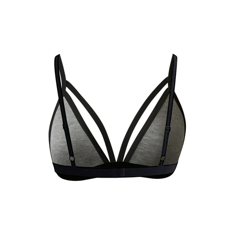 Hesxuno Bras for Women Sexy Alluring Women Cage Bra Elastic Cage Bra  Strappy Hollow Out Bra Bustier 