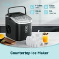 thumbnail image 4 of Simzlife Countertop Ice Maker with Handle,Portable Ice Machine with Basket and Scoop, 9 Bullet Ice In 6 Mins, 26Lbs/24H, Self-Cleaning, 4 of 9