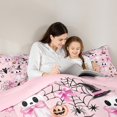 thumbnail image 5 of Manfei Cute Bowknot Ghost Bedding Comforter Set for Teen, Kawaii Halloween Pumpkin Twin Comforter Sets, Gothic Spider Web Reversible Bedding Set, Super Cozy Room Decor, 2 Pieces, 5 of 8