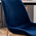 thumbnail image 6 of Blue Velvet Dining Chair Pair / Golden Legs for Stability and Style, 6 of 7