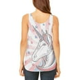 thumbnail image 2 of 4th of July Freedom is Magical Unicorn Juniors Flowy Side Slit Tank Top Multi MD, 2 of 2