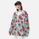 thumbnail image 3 of Balery Watermelon Sudadera ligera de manga larga con capucha y protección solar UPF 50+ para hombre y mujer, ideal para pesca y running-3X-Large, 3 of 7