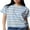 Light Blue, variant on Michellecmm Women's Loose T-Shirt Short Sleeve Crewneck Striped/Solid Color Tops