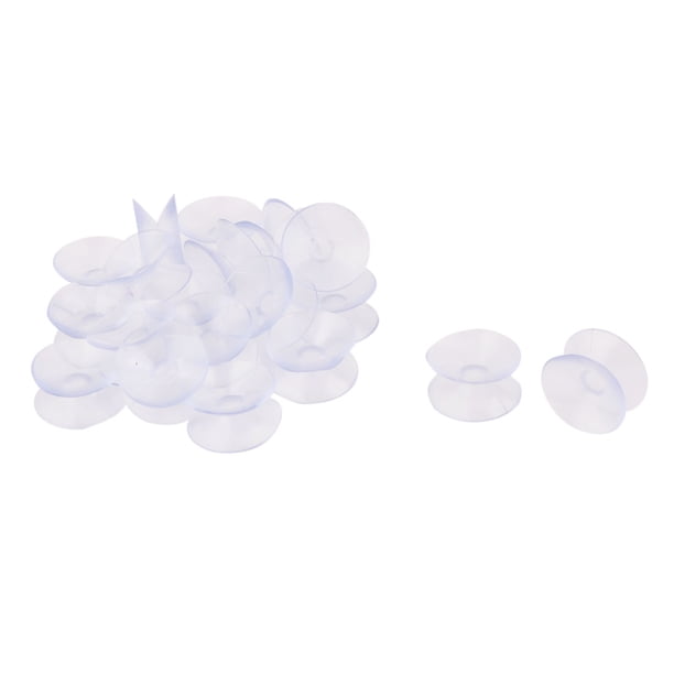 Almohadillas de ventosa automáticas de doble cara de plástico para coche Ventosa transparente 20mm 20Pcs