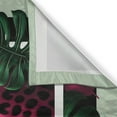 thumbnail image 3 of Ambesonne Leopard Kitchen Curtains, Abstract Jungle Wild Cat, 55"x36", Emerald Magenta and Black, 3 of 3
