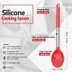 thumbnail image 5 of Paquete de 2 cucharas grandes de silicona para cocinar, cucharas antiadherentes sólidas para hilvanar, utensilios de cocina resistentes al calor para mezclar y servir (negro-rojo) Adepaton WRLF-215, 5 of 5