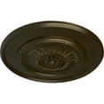 thumbnail image 3 of Ekena Millwork 23 1/2"OD x 2 3/4"P Floral Ceiling Medallion, Hand-Painted Green Gold, 3 of 6