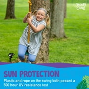 Jack and June Green Playset Rope and Disc Swing with Leg Safety Protector y Adjustable Rope