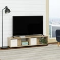 thumbnail image 1 of Mainstays Adjustable Side by Side or Stacking TV Stand for TVs up to 70 inches, Natural, 1 of 8