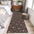 thumbnail image 4 of Brown Daisy 2'x6' Runner Rugs for Hallway Kitchen Bedside Non Slip Washable, Modern Farmhouse Chrysanthemum Floral Entryway Rug Runners with Rubber Backing, Long Carpet Runner for Laundry Room, 4 of 8