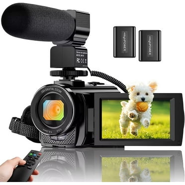 Video Camera Camcorder for Youtube Digital Camera Recorder FHD 1080P 24.0MP 16X Digital Camcorder with Mic and 2 Batteries
