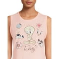 thumbnail image 4 of Looney Tunes Tweety Juniors' Open Back Tank Top, 4 of 5