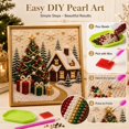 thumbnail image 3 of Premium 3D Pearl Christmas Wall Art Kit, DIY Christmas Pearl Diamond Painting Kit, Christmastree 3D Diamond Painting, Luxury Pearl Bead Art Craft Set, Holiday Home Decor Gift, 3 of 9