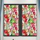 thumbnail image 2 of Lámina adhesiva estática para ventanas con motivos florales y arcoíris, 100 x 43 cm, adhesivo de PVC, 5 diseños botánicos para puertas de cristal, 2 of 5