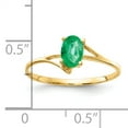 thumbnail image 2 of Primal Gold 14 Karat Yellow Gold 6x4mm Oval Emerald Ring, 2 of 4