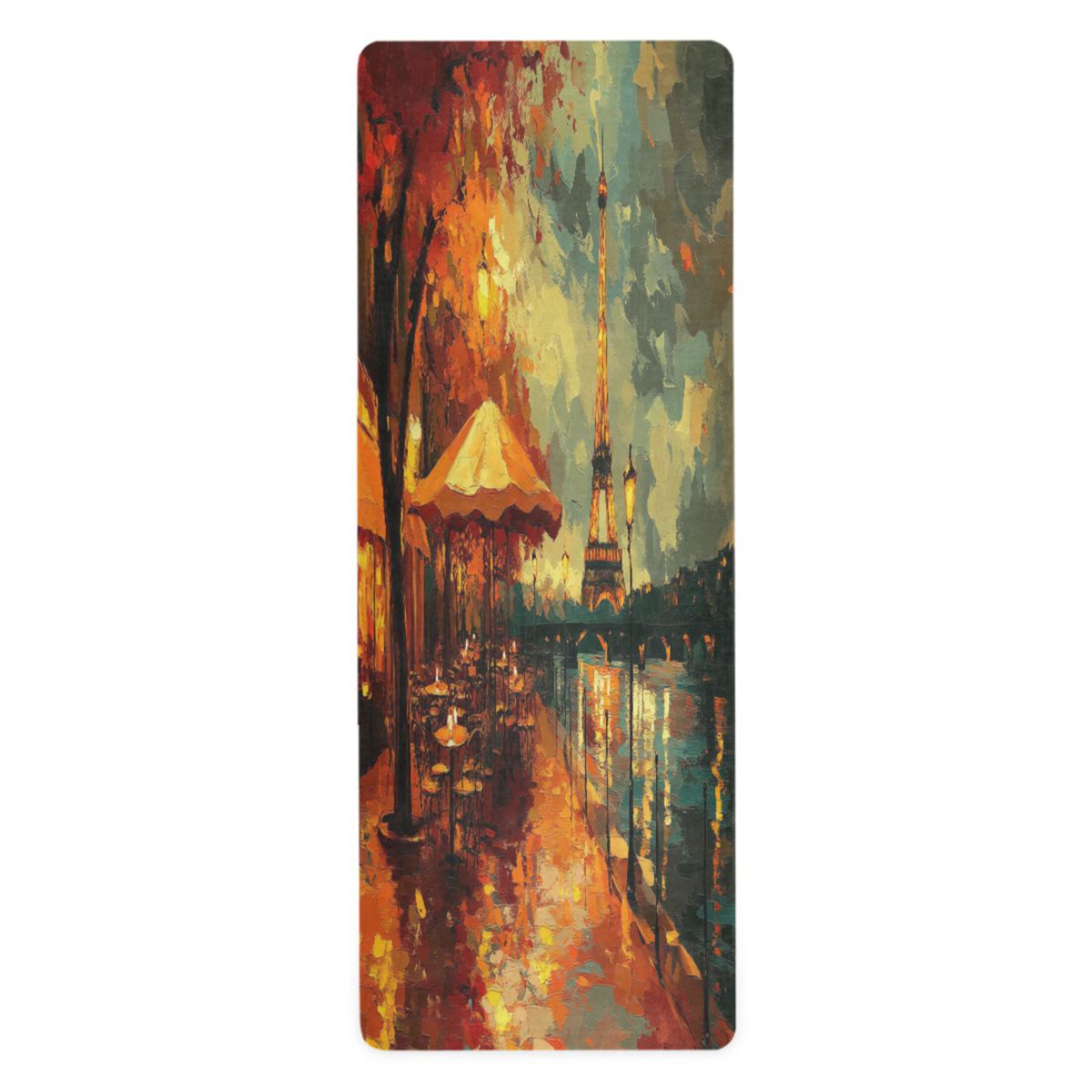 BZSMCE Yoga Mat Women Paris Street Evening Scene Fitness Mat