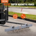 thumbnail image 2 of VEVOR 105lbs Hanging Magnetic Sweeper Pickup Tool, Nail Hang-Type Magnetic Forklift Sweeper, Industrial Grade Magnets Steel Material Hunting Accessories for Picking Up Bolts Nails Iron Chips Metals, 2 of 9