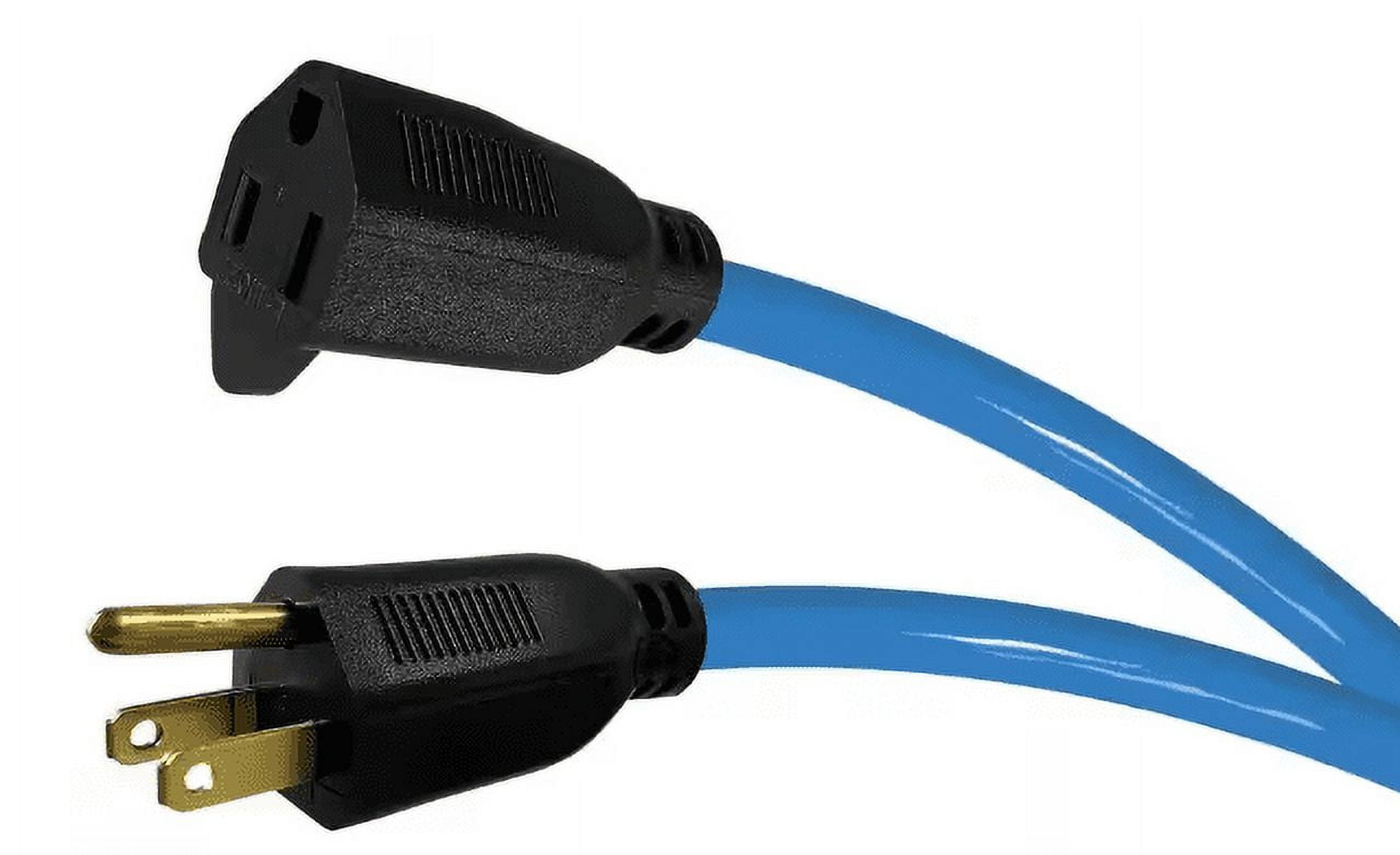 Hyper Tough 100FT Indoor/ Outdoor Extension Cord, 16 AWG, Single Outlet Light-Duty Cold Weather Extension Cord, Blue