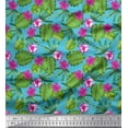 thumbnail image 1 of Soimoi Rayon Fabric Floral & Leaves Tropical Print Fabric by The Yard 42 Inch Wide, 1 of 1