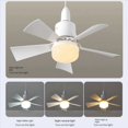 thumbnail image 4 of 2X Ventilador de Techo Pequeño con Luz y Control Remoto, Ventilador de Techo con Rosca para Base E27, para Dormitorio y Cocina, 4 of 5