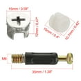 thumbnail image 4 of 15mm OD Furniture Connecting Cam Fitting w Dowel Screws Nut Metal 20 Sets, 4 of 5