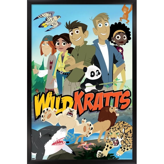 Wild Kratts - Group Wall Poster, 14.725" x 22.375" Framed