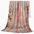 thumbnail image 2 of Orchid Conservatory Ballerina in Pink Gown, Romantic Painterly Style for Ballet Lovers, Birthday Gift, Cozy Flannel Blanket for Bedroom and Living Room, Home Decor, 2 of 9