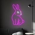 thumbnail image 2 of Handmadetneonsign Rabbit Neon Sign, Bunny Neon Light, Easter Rabbit Led Light, Easter Bunny Led Sign, Wall Décor, 2 of 5