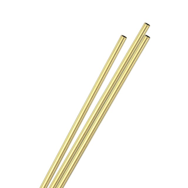 Tubo redondo de latón Uxcell de 3 piezas, 5.5mm OD 0.2mm de grosor 300mm de longitud