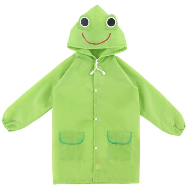 Cape de Pluie pour Enfants Imperméable pour Enfants Cape de Pluie pour Enfants Équipement de Pluie pour Bébé Modèle Animal Imperméable pour Enfants Coloré Dessin Animé Équipement de Pluie pour Étudiants Vert