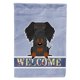 thumbnail image 1 of "Treasures Wire Hed Dachshund Black Tan Welcome Flag Garden, pequeño, multicolor" Caroline's Treasures BB5708GF, 1 of 1