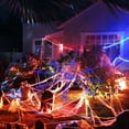 thumbnail image 5 of Spider Web Lights 80 LED Halloween Decorations 4FT Outdoor Lights Plug in Halloween Window Lights for Porch Haunted Scary Theme Party Decoration, 5 of 6