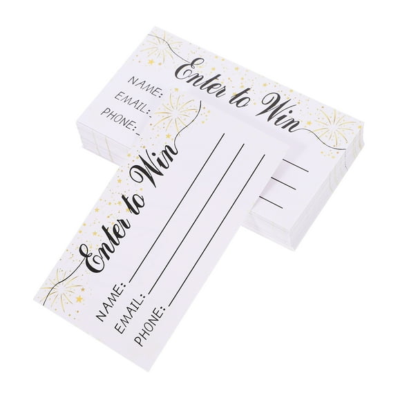 WORGEOUS  300 Pcs Blank Cards with Chip Party Raffle Ticket