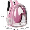 thumbnail image 3 of Cat Backpack Transparent Pet Backpack Carrier 12.6"x10.24"x16.14"(LxWxH) Waterproof Breathable Pet Carrier Airline Approved for Cat & Small Dog (Pink), 3 of 6