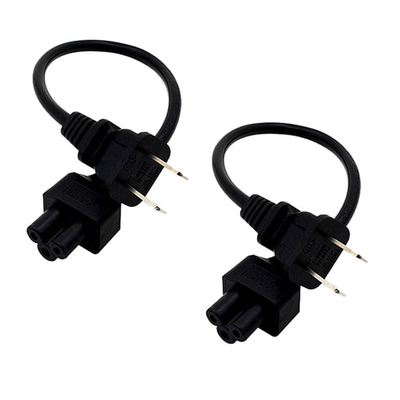 2X US 1-15P to C5 Japan Nema Plug 1-15P 2Pin to IEC320 C5 Wire Power Extension Cable Cord Adapter(US Plug)