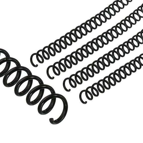 Uxcell 8mm(5/16") Plastic Spiral Binding Coils, 20 Pcs Binding Spirals 40 Sheet Capacity, Black