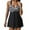 Black, variant on Tankini Swimsuits for Women, Two Piece Bathing Suits, Crisscross Straps Flowy Tankini Top and Boyshorts Swimwear, Size 2XL, Black