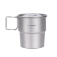 thumbnail image 1 of 300Ml Titanium Coffee Cup With Lid Stackable Mug For Outdoor Camping Backpacking, 1 of 8