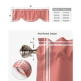 thumbnail image 6 of Tie Up Valance Curtain for Kitchen, Modern Coral Red Rod Pocket Short Curtains Adjustable Tie-Up Shade Valances, Abstract Minimalist Art Window Treatment for Bathroom Living Room Bedroom, 6 of 7