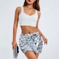 thumbnail image 4 of Sequin Skirt for Women-Stretchy Bodycon Night Out Party Shine Sparkly Mini Skirts Checkered Silver S, 4 of 7