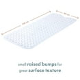 thumbnail image 4 of Nonslip Bath Mat With Suction Cups White 100x40cm40x16in Extra Long, 4 of 8