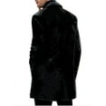 thumbnail image 3 of Autumn Winter Men Trench Coat Single Breasted Pure Color Jacket Coat, 3 of 5